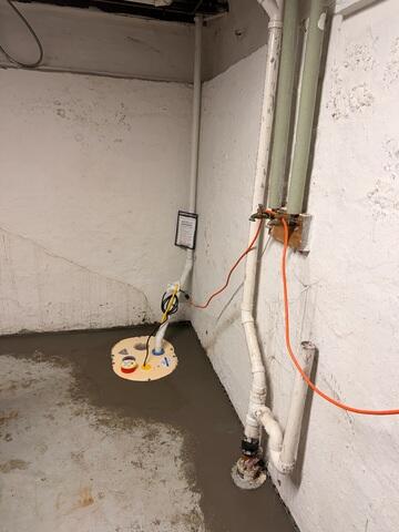 The SuperSump+ was installed to successfully remove excess water from the basement.