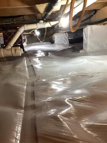 The finished crawl space encapsulation!