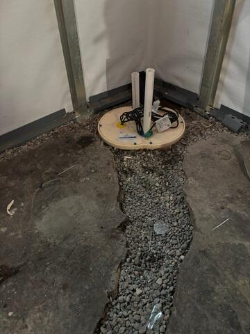 During: Our Foreman, Nanga, and his crew worked hard to secure all the products throughout the basement.