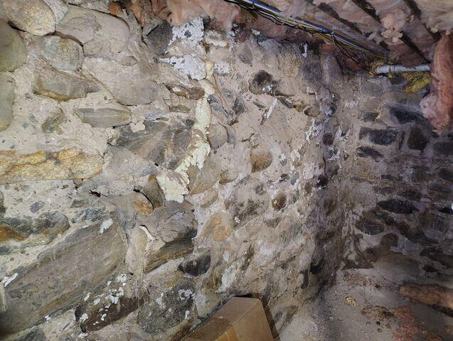 Deteriorating Fieldstone Wall
