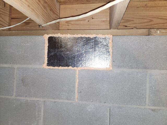 We seal all vents and areas that air can leak in or out.