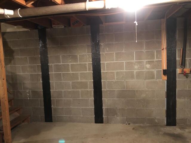 Our crew installed CarbonArmor along the foundation