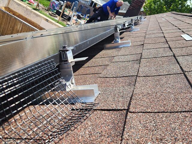 We began installing the solar panel exclusion kit.