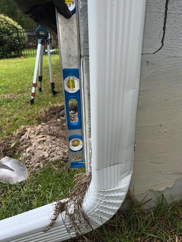 Cracks in the exterior wall due to a shifting, sinking foundation.