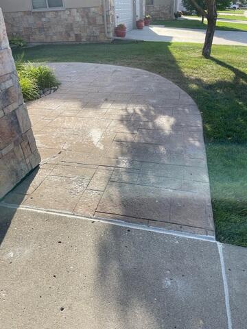 During: Our Foreman, Charlie, and his crew worked hard to secure all the products throughout the concrete.
