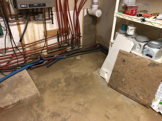 The are before our crew installed the sump system