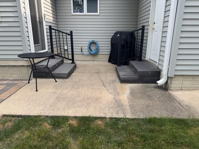 Before: Our Design Specialist, Ryan, recommended lifting and leveling the damaged concrete with PolyLevel.