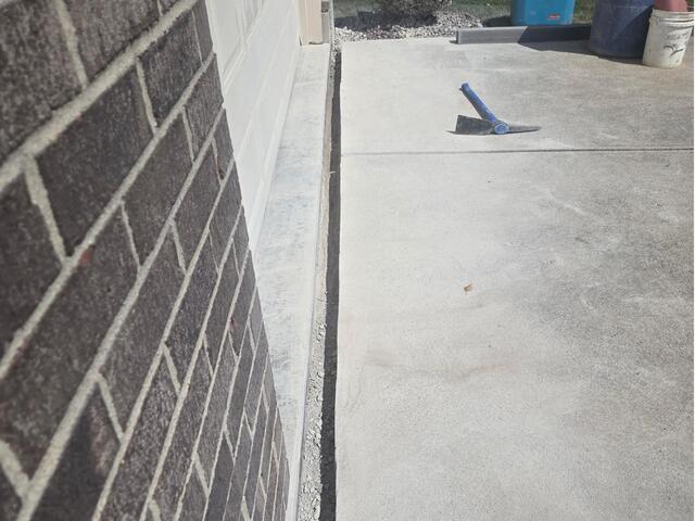 This photo shows the space we created from cutting out the concrete, as seen in the previous photo.