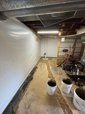 The flooring was being restored.