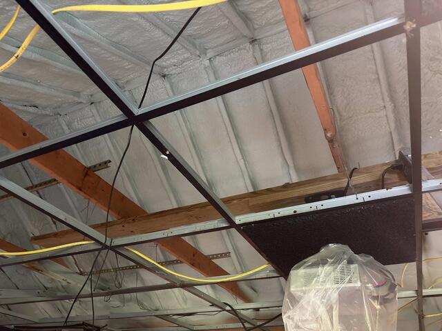 3" Closed Cell Spray Foam Insulation Applied to roof deck