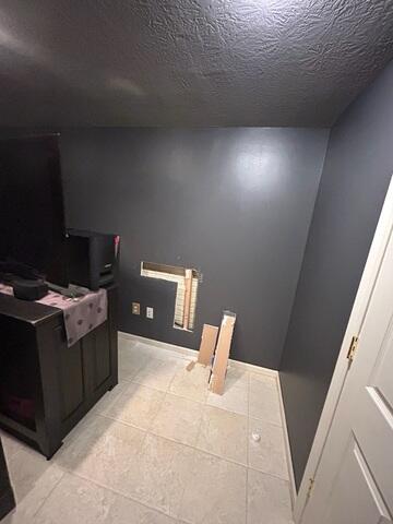 The homeowner removed a portion of the drywall that had been water damaged.