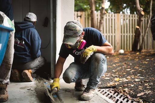 WaterGuard was installed along the perimeter to collect groundwater and direct it toward the sump basin for removal.