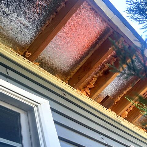 We installed each joist bay with 4-inch SilverGlo foam board and sealed the edges with expanding foam. Additional SilverGlo was installed beneath the floor deck, with all gaps sealed to help stop outside air from getting in and improve comfort year-round.