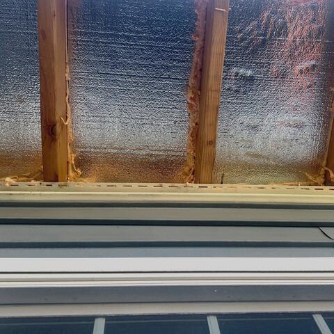 We installed each joist bay with 4-inch SilverGlo foam board and sealed the edges with expanding foam. Additional SilverGlo was installed beneath the floor deck, with all gaps sealed to help stop outside air from getting in and improve comfort year-round.