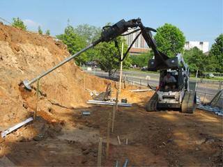 Installation of helical tieback