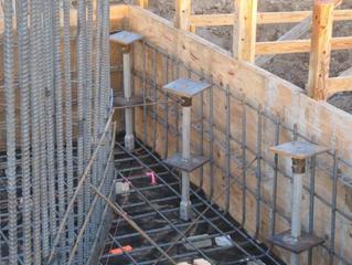 Model 175 tension piles within pile cap