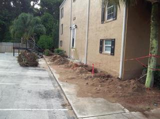 Preparing work area for pier installations