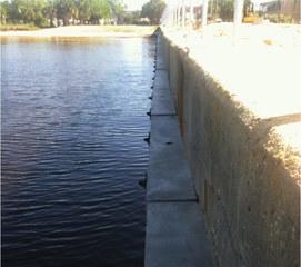 Waler system on stabilized seawall