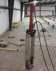 Slab pier drive stand assembly