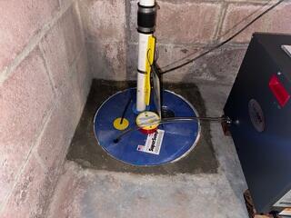 Image showing the installed sump pump.