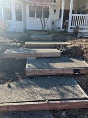 After image showing leveling before cosmetic clean up of foam showing beneath step three.