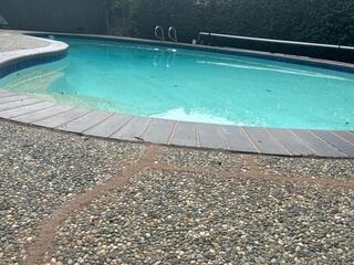 Additional image of the pool deck that has been leveled with our PolyLevel.