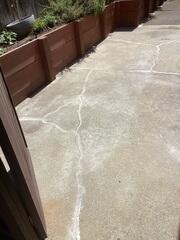After image of the leveled and sealed concrete.