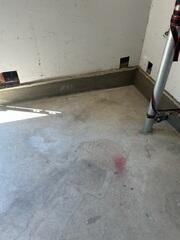 Image showing the area that had been removed replaced with the new stable foundation.