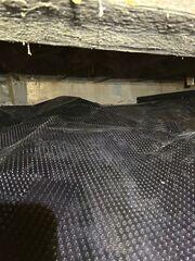 Drainage Matting placed below the CleanSpace Vapor Barrier