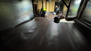 Dimple mat has been put down