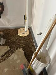 During: Our Foreman, Kiko, and his crew installed WaterGuard, CleanSpace, TripleSafe, and Aprilaire in the basement.