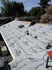 Photos of a Eugene roof installation, Eugene OR.