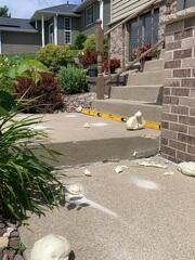 During: The crew lifted the slabs with PolyLevel