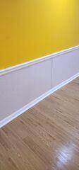 Next, the crew added our EverLast Finished Wall Panels to provide a durable, moisture-resistant wall solution that won't mold, rot, or need repainting, perfect for long-lasting basement protection and style.