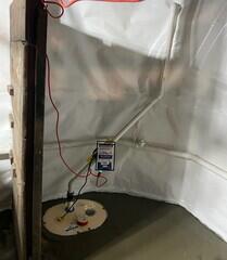 The SuperSump Plus sump pump sends all of the collected water out of the basement through the discharge line.