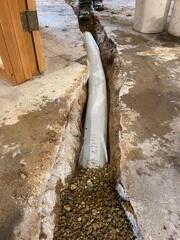 During: Our Foreman, Raul, and his crew installed the WaterGuard, feedline, TripleSafe, and Basement to Beautiful panels in the basement.