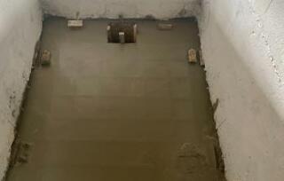 New concrete floor poured