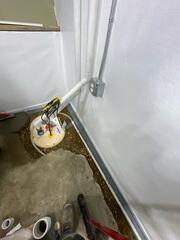 During: The crew installed CleanSpace, WaterGuard and TripleSafe.