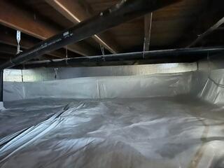 Lastly, we applied our CleanSpace Vapor Barrier to create a durable, airtight seal that blocks ground moisture and vapor, safeguarding the crawl space from mold growth and rot.