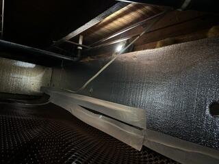Next, SilverGlo Insulation Panels were added to regulate temperature and reduce humidity, these panels enhance energy efficiency while protecting the crawl space from moisture-related issues.