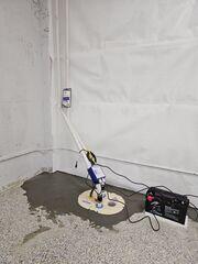 TripleSafe™ Sump Pump removes the water from the lunchroom through the discharge lines.