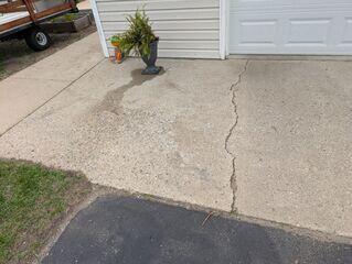 Before: One of our Design Specialists, James, completed the thorough inspection of the exterior concrete.