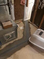 Trench drains installed