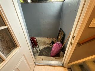 Water intrusion was coming in through the basement door as well as foundation walls.