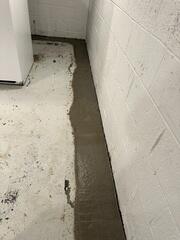WaterGuard was installed to prevent basement flooding by collecting water at the foundation's edge and channeling it to a sump pump, keeping the basement permanently dry.