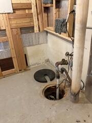 The homeowner's current sump pump system