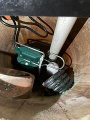 Our Zoeller pump is installed inside the homeowner's current sump pump