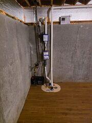 The TripleSafe sump pump was installed to replace the previous sump pump that kept failing. It will keep the basement dry going forward.