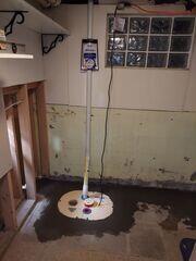 After the installation, the crew restored the flooring