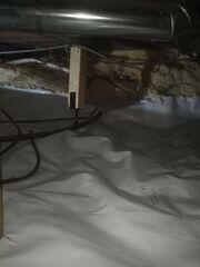Uninsulated & moisture-prone crawl space in Saint-Guillaume, QC